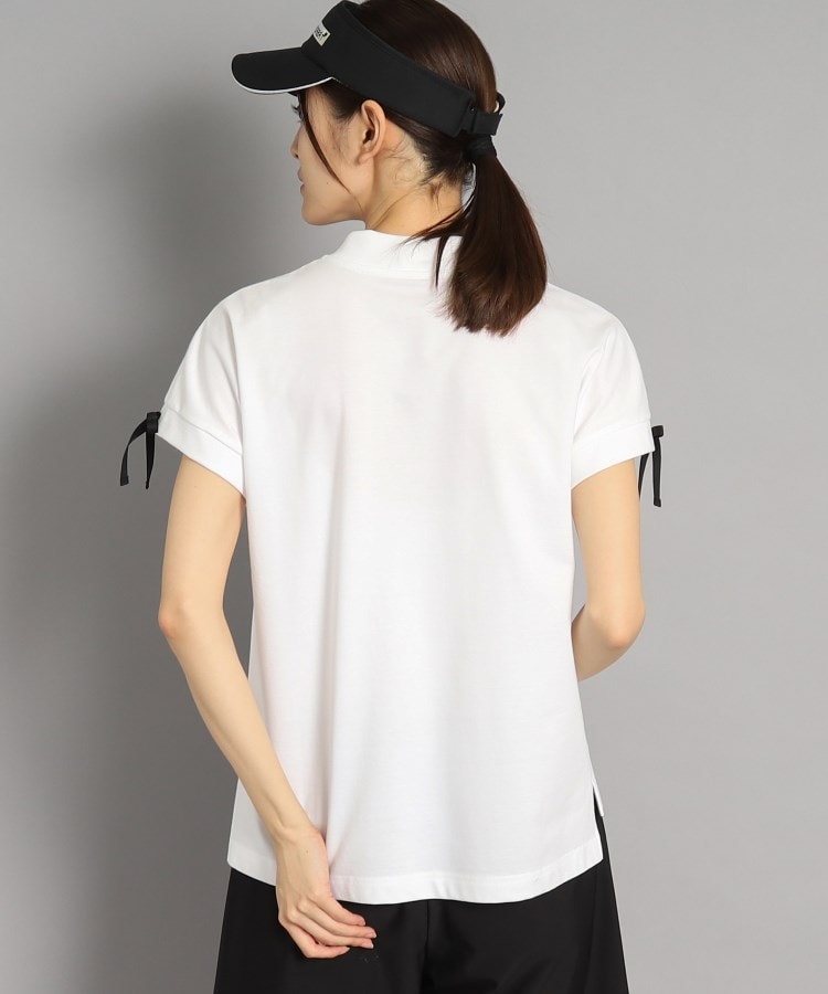 アダバット(レディース)(adabat(Ladies))のロゴデザイン リボン付き フレンチスリーブTシャツ2