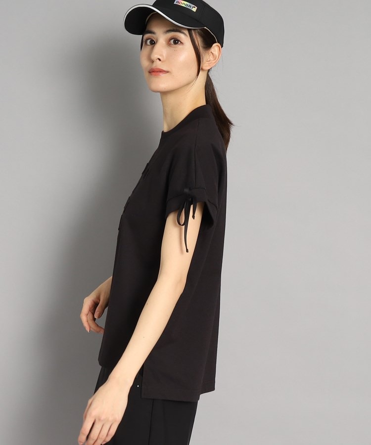アダバット(レディース)(adabat(Ladies))のロゴデザイン リボン付き フレンチスリーブTシャツ6