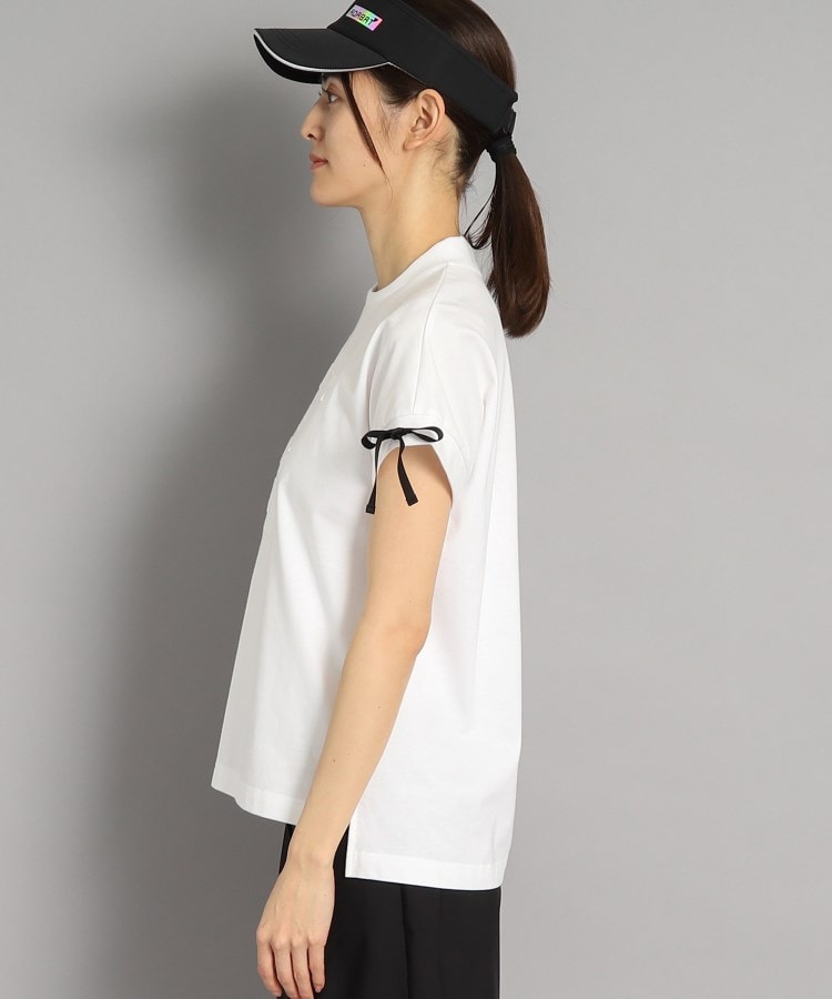 アダバット(レディース)(adabat(Ladies))のロゴデザイン リボン付き フレンチスリーブTシャツ12