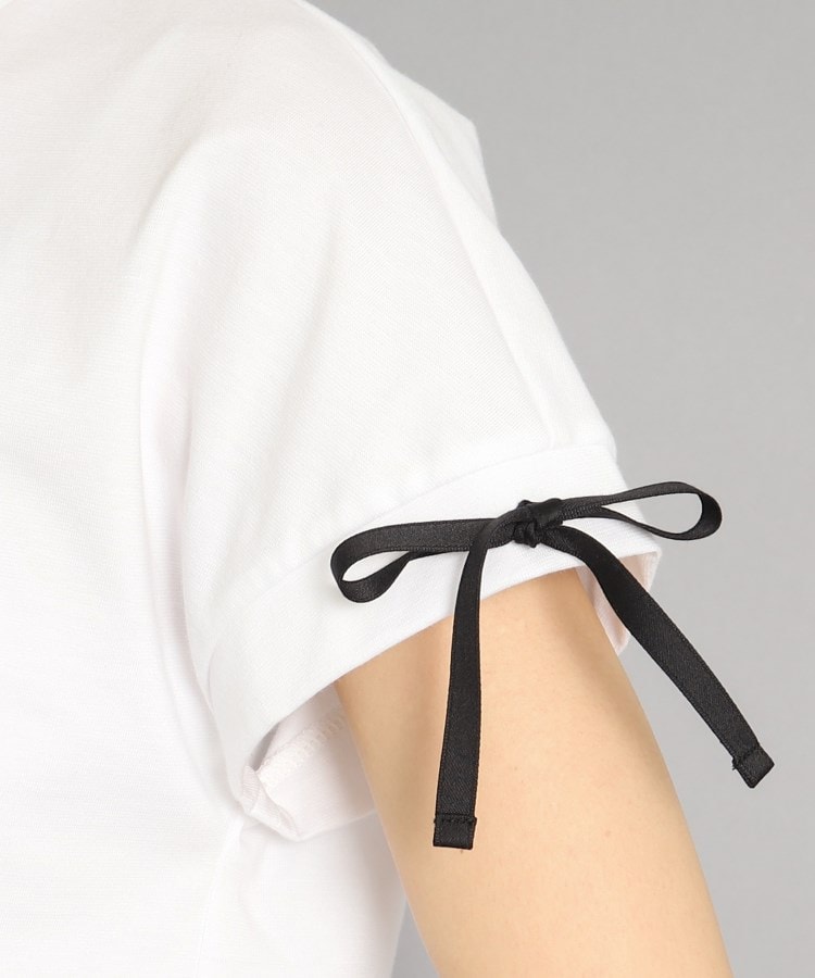 アダバット(レディース)(adabat(Ladies))のロゴデザイン リボン付き フレンチスリーブTシャツ15