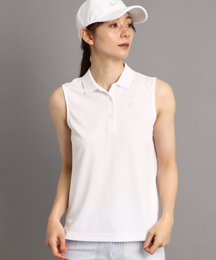 アダバット(レディース)(adabat(Ladies))の【COOL素材】リーフデザイン ノースリーブポロシャツ20