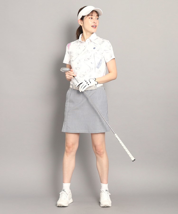 アダバット(レディース)(adabat(Ladies))の【UVカット／吸水速乾／遮熱】ゴルフギアデザイン 半袖ポロシャツ3