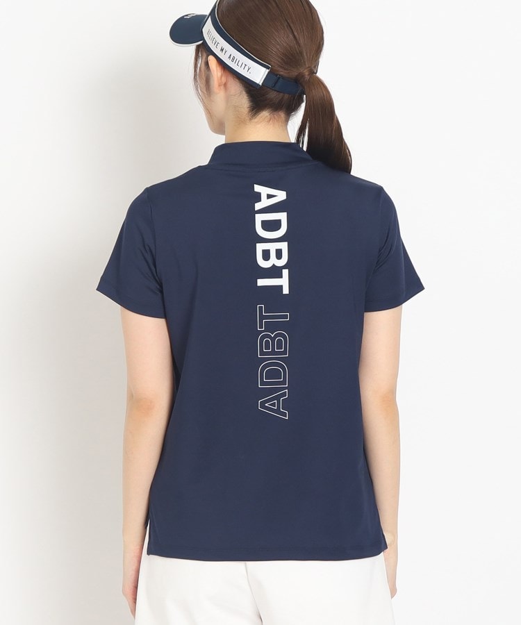 アダバット(レディース)(adabat(Ladies))の【ADBT】バックプリントデザイン モックネック半袖プルオーバー21