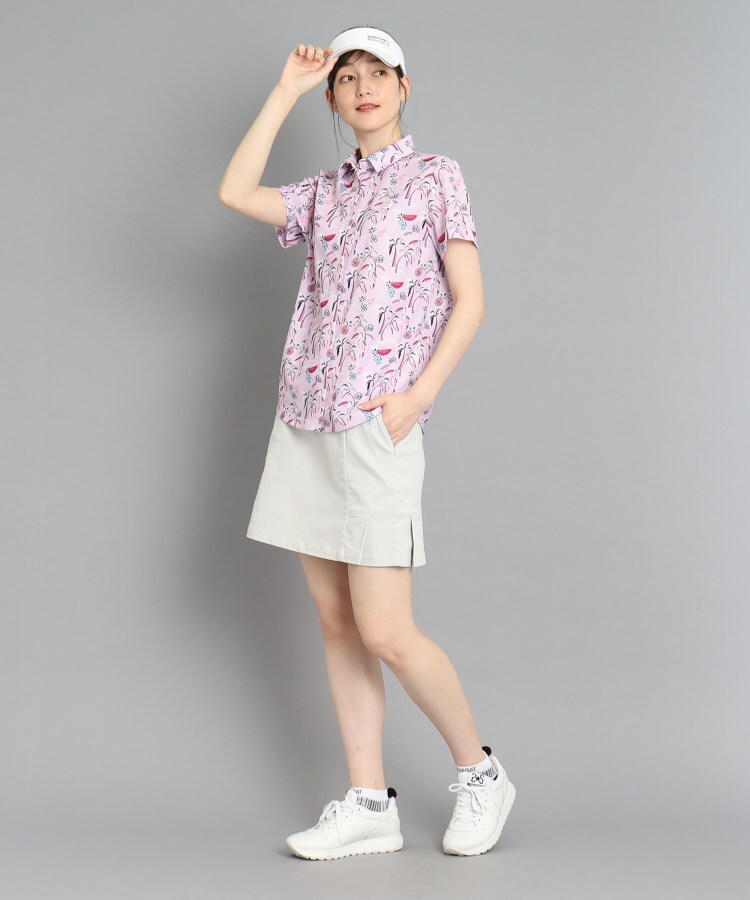 アダバット(レディース)(adabat(Ladies))の【吸水速乾】サマーリゾート柄 半袖シャツ3
