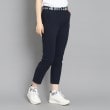 アダバット(レディース)(adabat(Ladies))のギンガムチェック サッカー素材アンクル丈パンツ ネイビー(294)