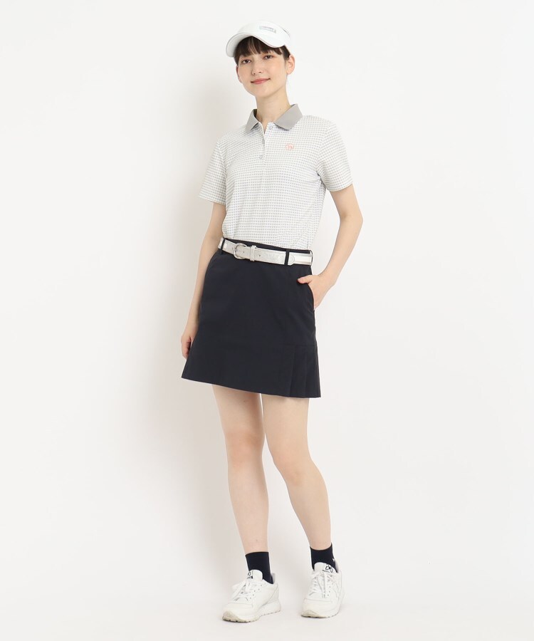 アダバット(レディース)(adabat(Ladies))のブロックチェックデザイン 半袖ポロシャツ2