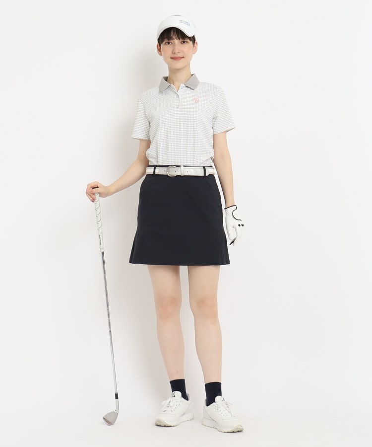アダバット(レディース)(adabat(Ladies))のブロックチェックデザイン 半袖ポロシャツ3