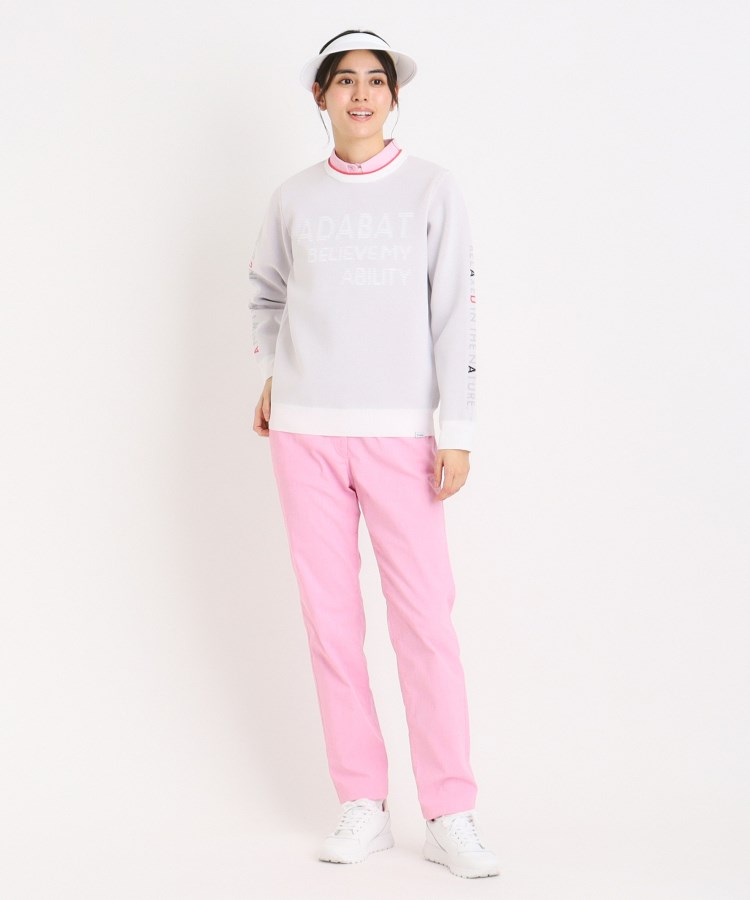アダバット(レディース)(adabat(Ladies))のウォッシャブル ロゴジャカードニット2