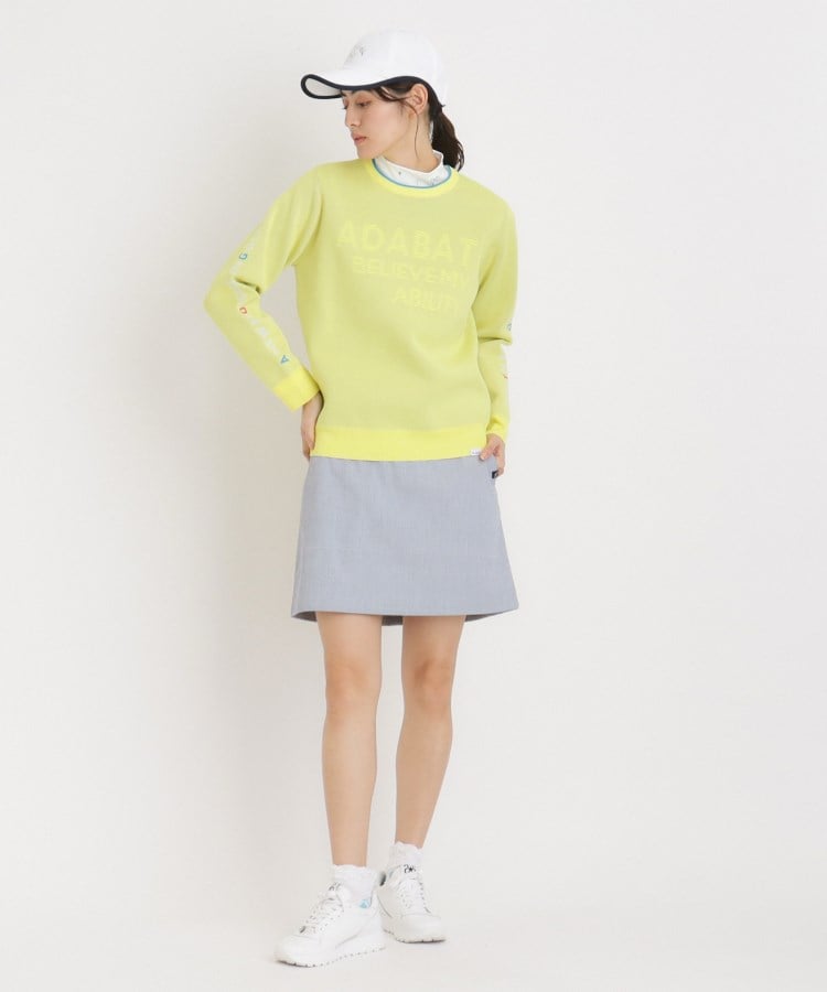 アダバット(レディース)(adabat(Ladies))のウォッシャブル ロゴジャカードニット6