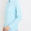 アダバット(レディース)(adabat(Ladies))のUVカット/吸水速乾 シャンブレーストレイプ 長袖ポロシャツ14