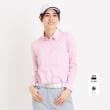 アダバット(レディース)(adabat(Ladies))のUVカット/吸水速乾 シャンブレーストレイプ 長袖ポロシャツ ピンク(372)