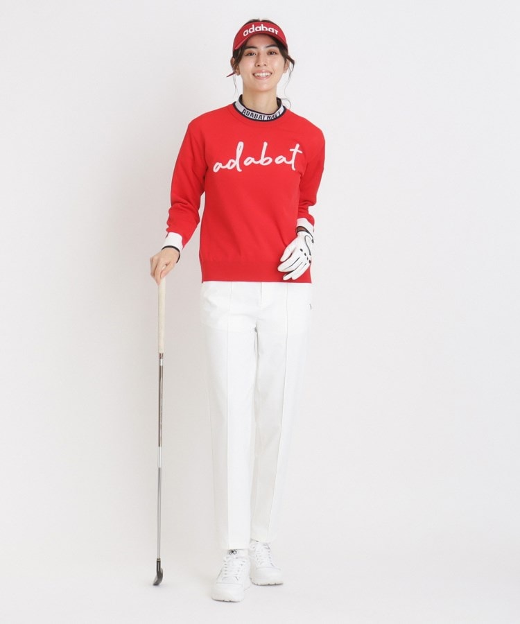 アダバット(レディース)(adabat(Ladies))の【新レーベル ADABAT NAVY】アダバットサインロゴニット3