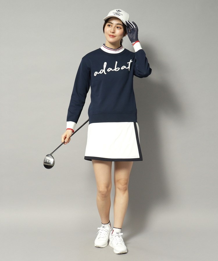 アダバット(レディース)(adabat(Ladies))の【新レーベル ADABAT NAVY】アダバットサインロゴニット14