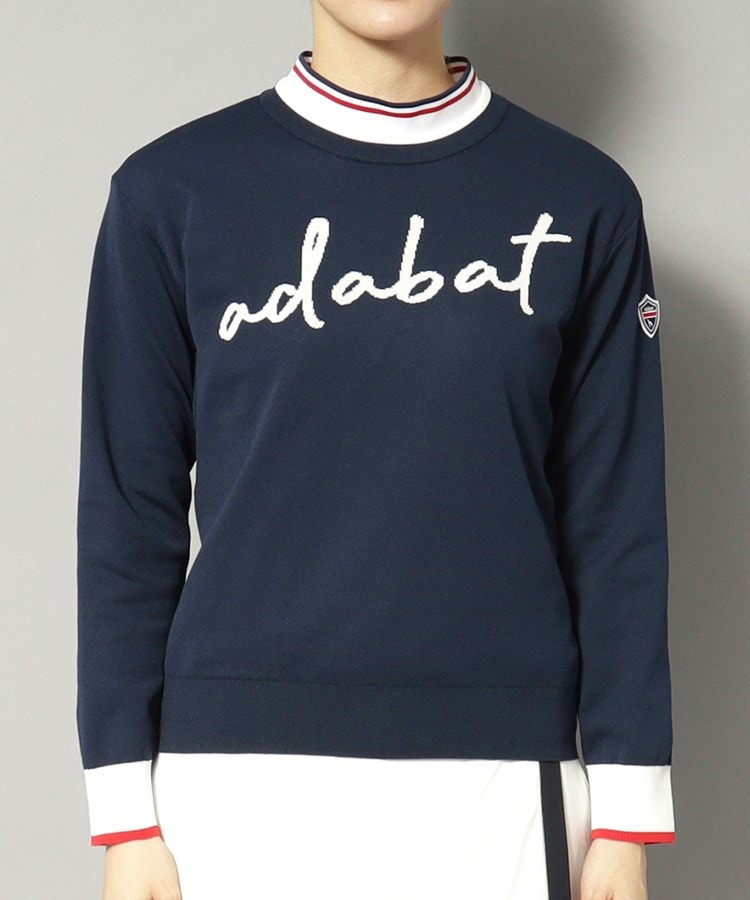 アダバット(レディース)(adabat(Ladies))の【新レーベル ADABAT NAVY】アダバットサインロゴニット17
