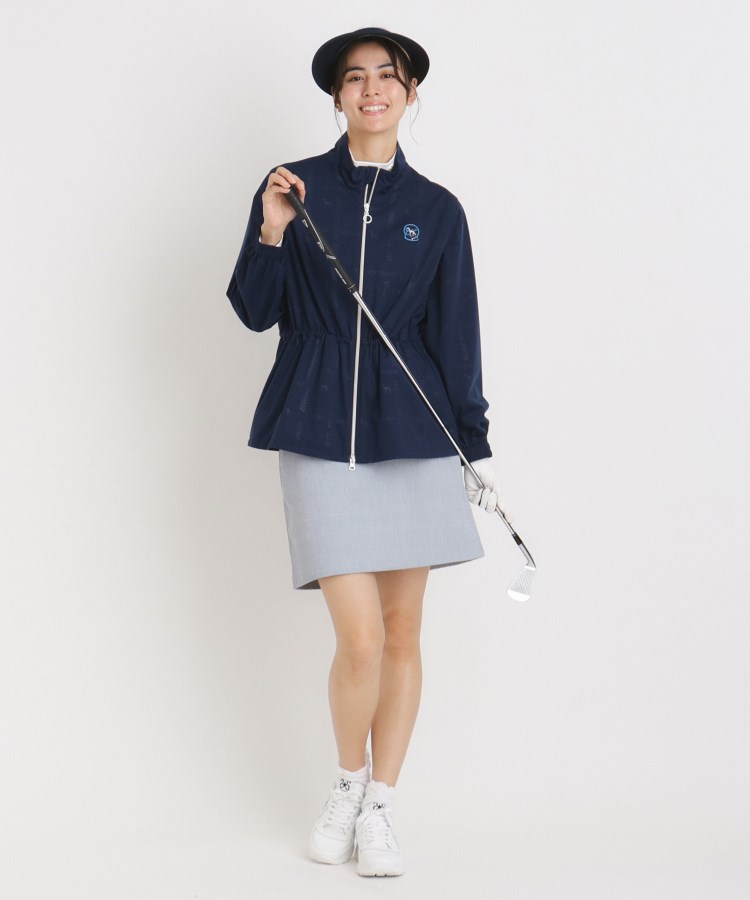 アダバット(レディース)(adabat(Ladies))の撥水加工 ロゴチェックストレッチブルゾン8
