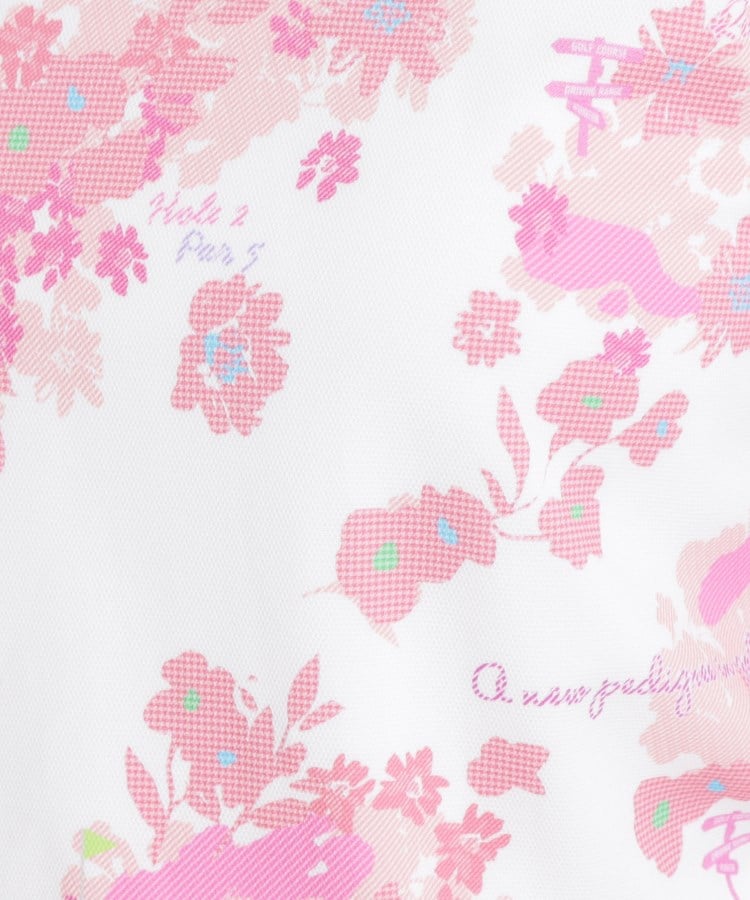 アダバット(レディース)(adabat(Ladies))のUVカット/吸水速乾 フラワープリントモックネックT5