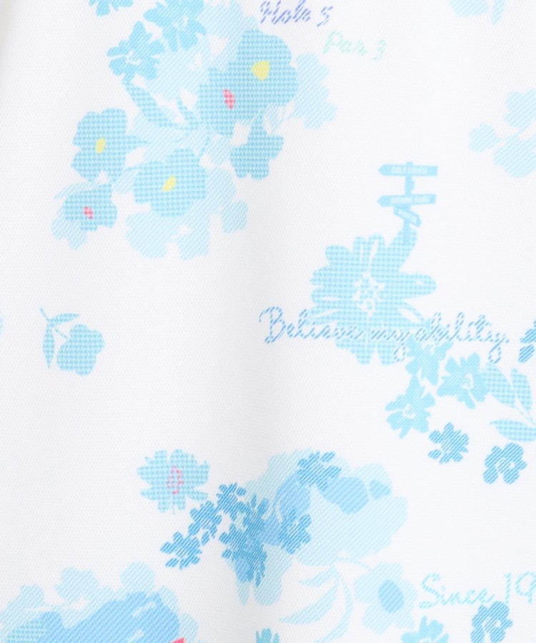 アダバット(レディース)(adabat(Ladies))のUVカット/吸水速乾 フラワープリントモックネックT10