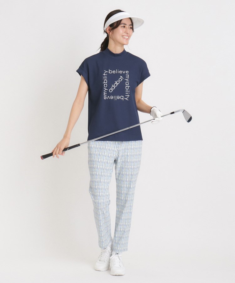 アダバット(レディース)(adabat(Ladies))のドライワッフルモックネックT15