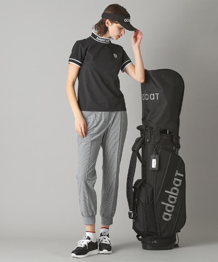 アダバット(レディース)(adabat(Ladies))の【新レーベル ADABAT NAVY】UVカット/吸水速乾 ラインリブモックネックT22