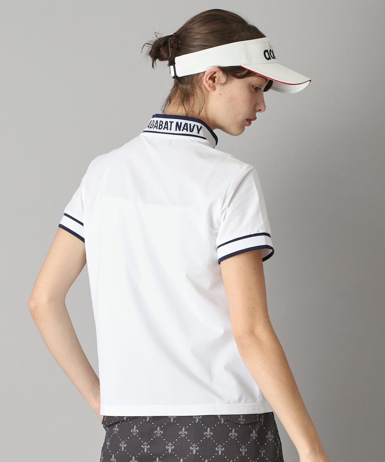 アダバット(レディース)(adabat(Ladies))の【新レーベル ADABAT NAVY】UVカット/吸水速乾 ラインリブモックネックT45