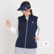 アダバット(レディース)(adabat(Ladies))の撥水加工 ロゴチェックジップアップベスト ネイビー(094)