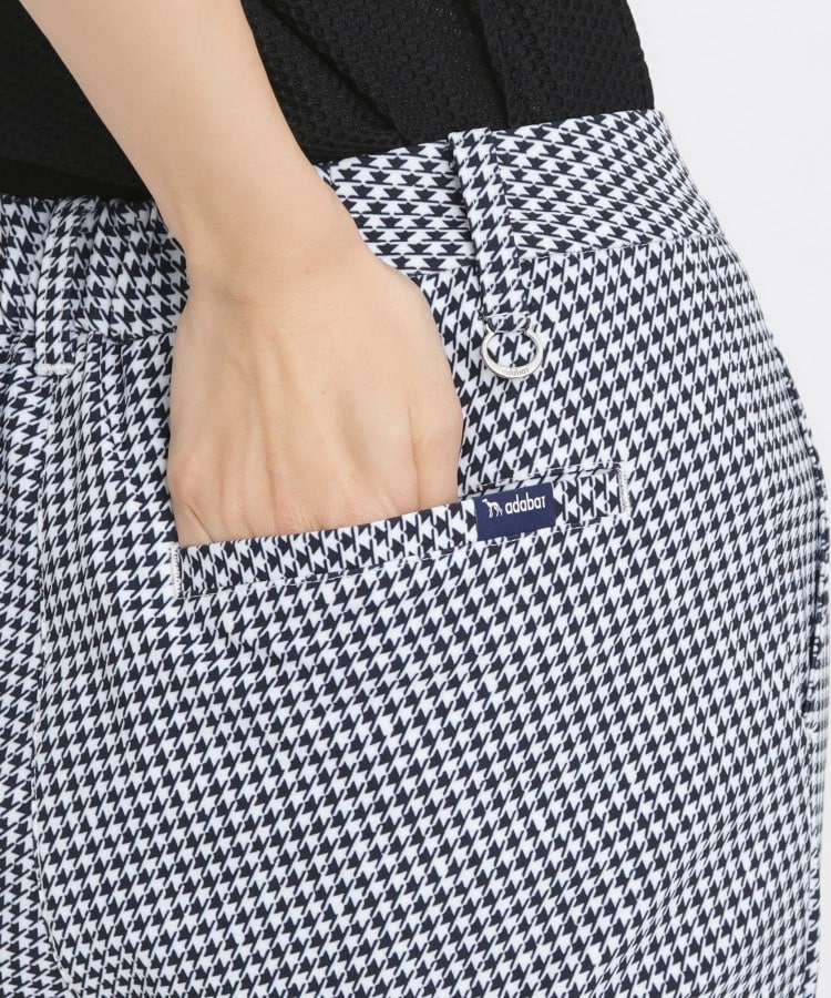 UVカット カラー千鳥クロップドパンツ(6~9分丈パンツ UVカット カラー千鳥クロップドパンツ(6~9分丈パンツ
