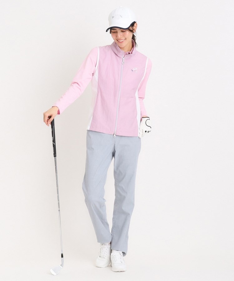 アダバット(レディース)(adabat(Ladies))の撥水加工 シアーワッシャージップアップベスト4