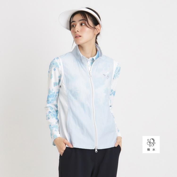 アダバット(レディース)(adabat(Ladies))の撥水加工 シアーワッシャージップアップベスト ベスト