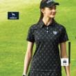 アダバット(レディース)(adabat(Ladies))の【新レーベル ADABAT NAVY】吸水速乾 フルールドリスポロシャツ ブラック(119)