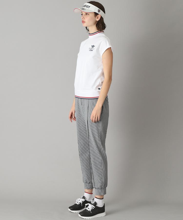 アダバット(レディース)(adabat(Ladies))の【新レーベル ADABAT NAVY】UVカット/吸水速乾 ダブルラインモックネックT43