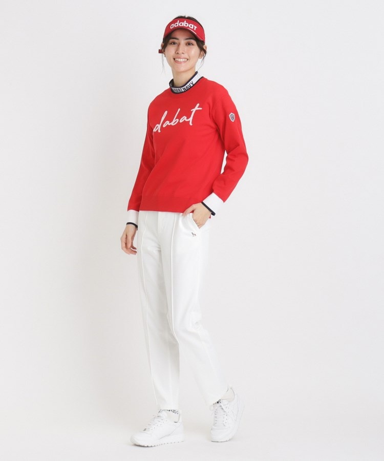 アダバット(レディース)(adabat(Ladies))の【新レーベル ADABAT NAVY】撥水加工 ストレッチホワイトパンツ6