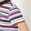 アダバット(レディース)(adabat(Ladies))の【新レーベル ADABAT NAVY】吸水速乾/接触冷感 マルチボーダーモックネックT21