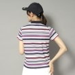 アダバット(レディース)(adabat(Ladies))の【新レーベル ADABAT NAVY】吸水速乾/接触冷感 マルチボーダーモックネックT9