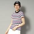 アダバット(レディース)(adabat(Ladies))の【新レーベル ADABAT NAVY】吸水速乾/接触冷感 マルチボーダーモックネックT8