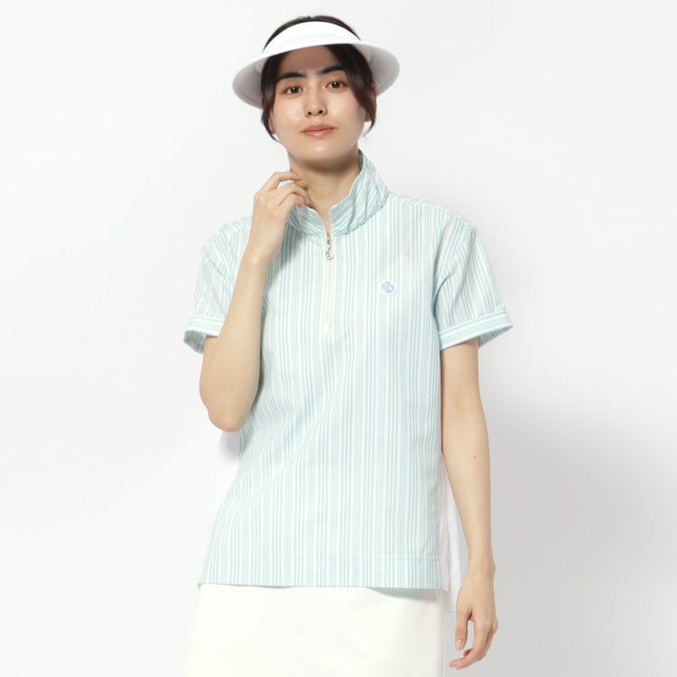 アダバット(レディース)(adabat(Ladies))のサッカーストライプジッププルオーバー カットソー