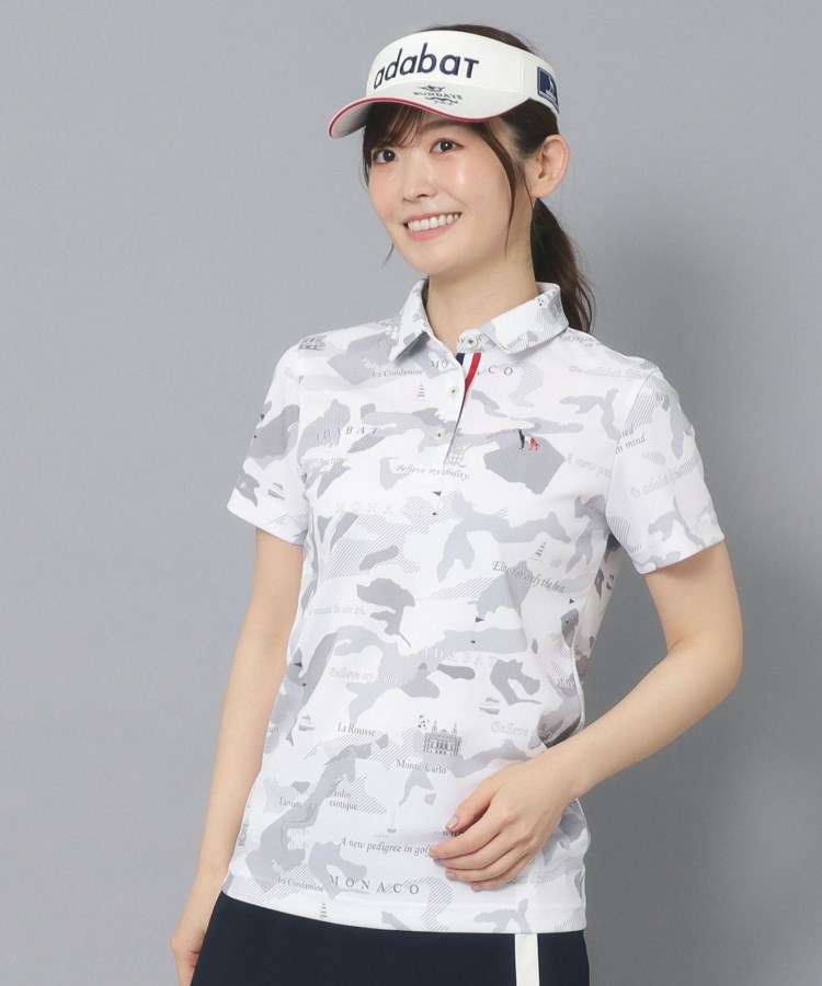 アダバット(レディース)(adabat(Ladies))の【新レーベル ADABAT NAVY】UVカット／吸水速乾 モナコリンクスプリントポロシャツ7