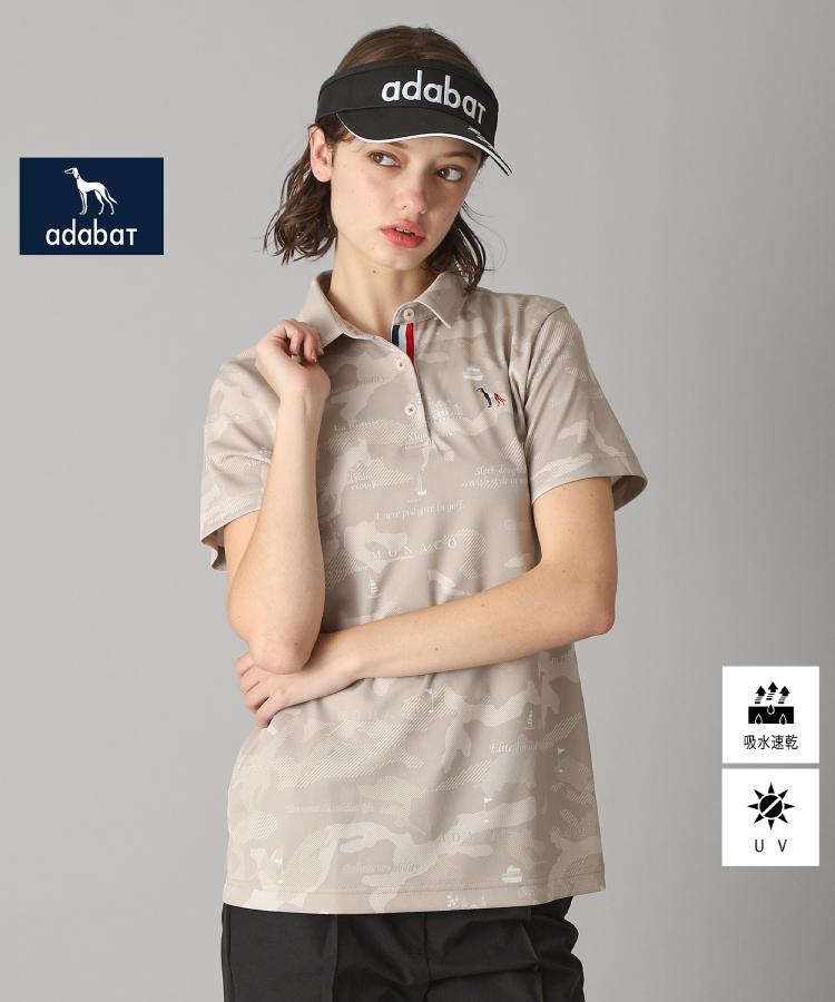 アダバット(レディース)(adabat(Ladies))の【新レーベル ADABAT NAVY】UVカット／吸水速乾 モナコリンクスプリントポロシャツ ベージュ(152)