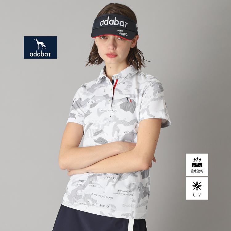 アダバット(レディース)(adabat(Ladies))の【新レーベル ADABAT NAVY】UVカット／吸水速乾 モナコリンクスプリントポロシャツ ポロシャツ