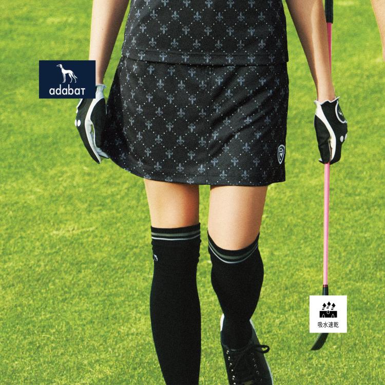 アダバット(レディース)(adabat(Ladies))の【新レーベル ADABAT NAVY】吸水速乾 フルールドリスストレッチスカート ミニスカート