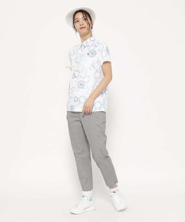 アダバット(レディース)(adabat(Ladies))の接触冷感 クールタッチ千鳥クロップドパンツ3