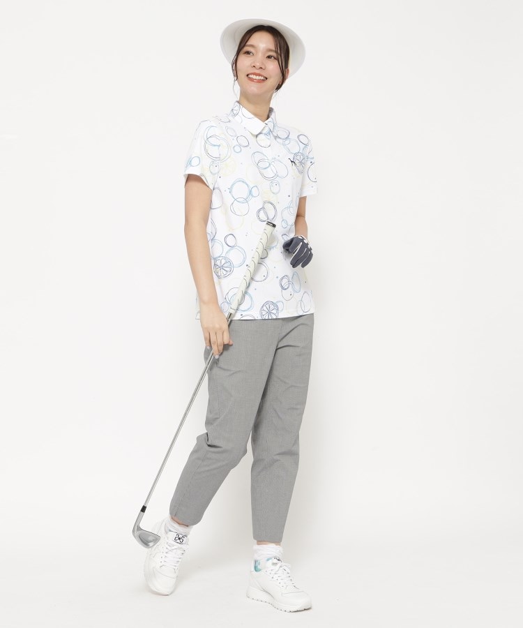 アダバット(レディース)(adabat(Ladies))の接触冷感 クールタッチ千鳥クロップドパンツ4