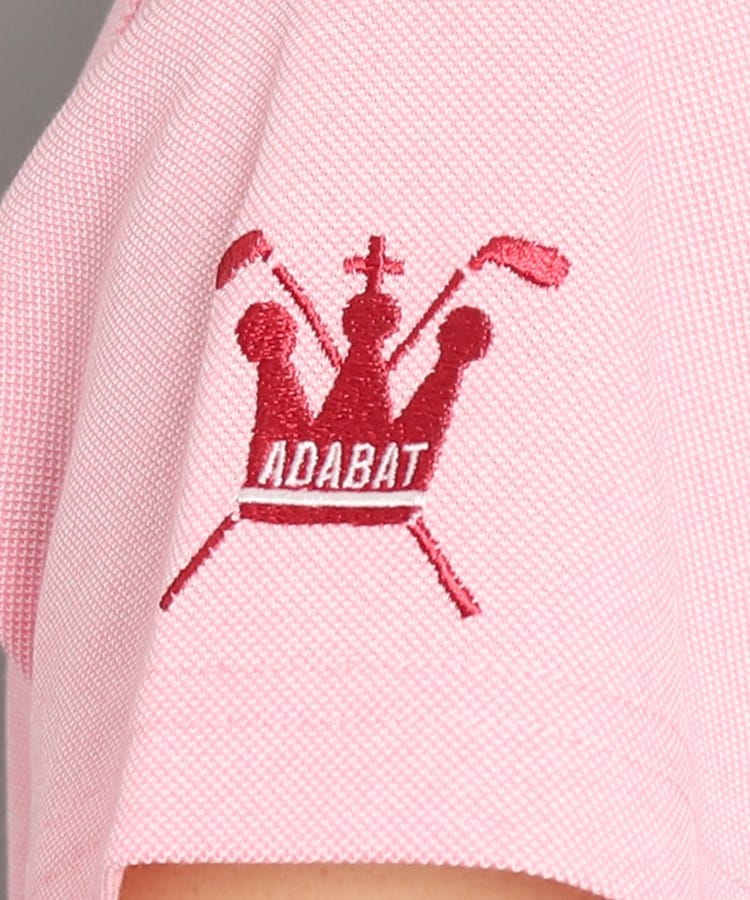 アダバット(レディース)(adabat(Ladies))の【UVカット／吸水速乾】ロゴデザイン 半袖ポロシャツ80