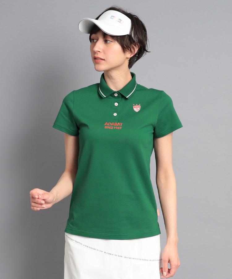 アダバット(レディース)(adabat(Ladies))の【UVカット／吸水速乾】ロゴデザイン 半袖ポロシャツ1
