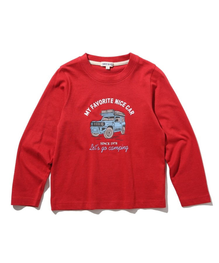 シューラルー /キッズ(SHOO・LA・RUE/Kids)の◆【90-140cm】綿天竺BOYS4柄ロンTシャツ レッド(062)