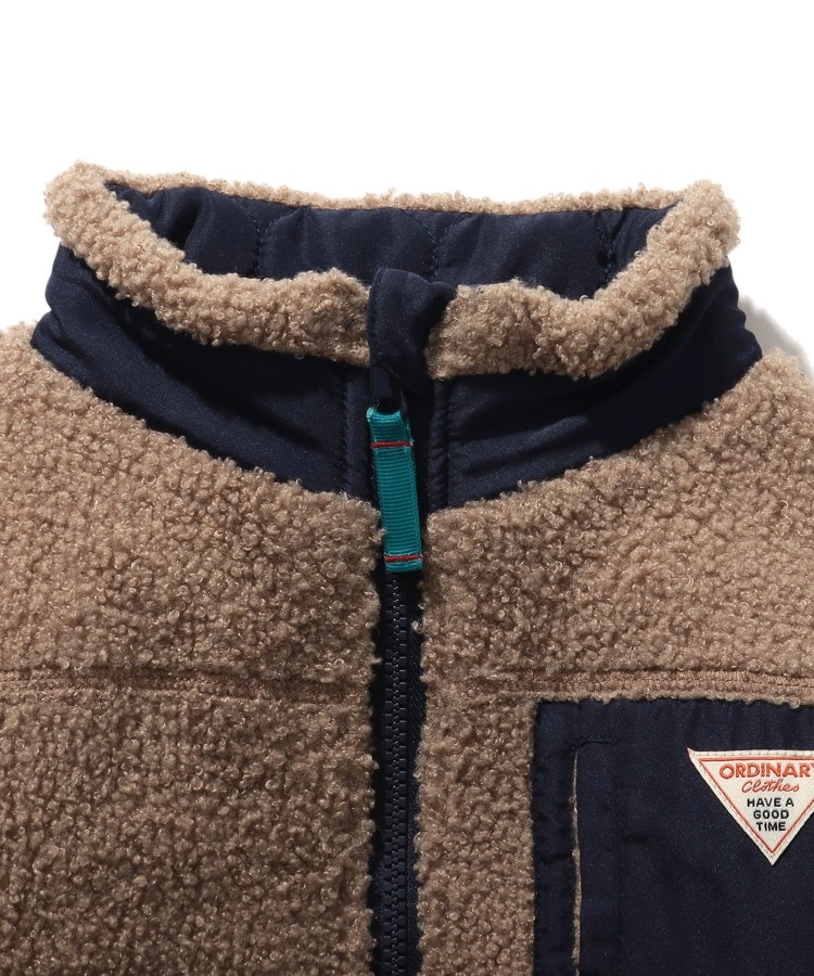 ◇【100-150cm/撥水】キルト×ボアリバーシブルブルゾン ◇【100-150cm/撥水】キルト×ボアリバーシブルブルゾン