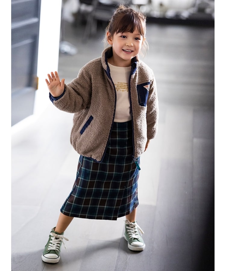 シューラルー /キッズ(SHOO・LA・RUE/Kids)の◆【100-150cm/撥水】キルト×ボアリバーシブルブルゾン15