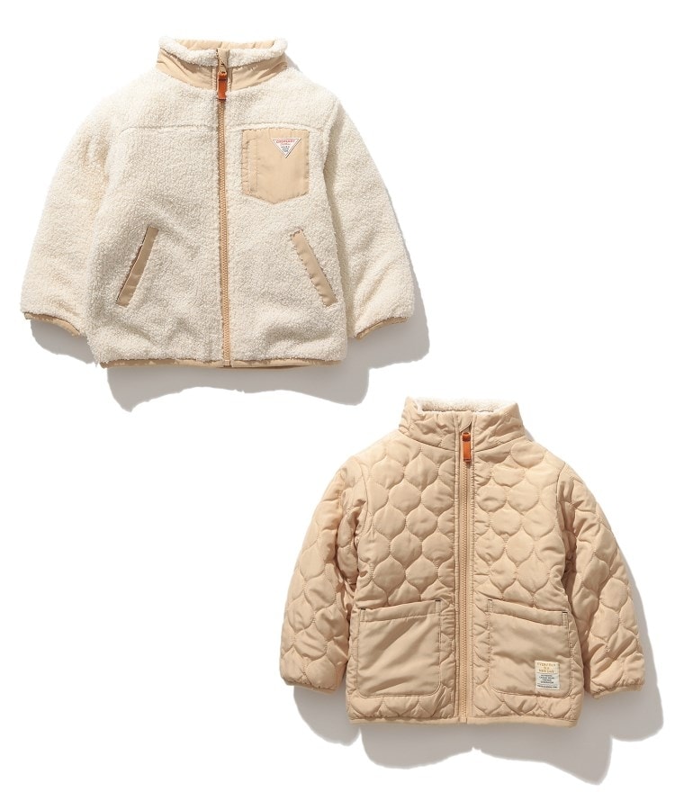 シューラルー /キッズ(SHOO・LA・RUE/Kids)の◆【100-150cm/撥水】キルト×ボアリバーシブルブルゾン16