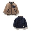 シューラルー /キッズ(SHOO・LA・RUE/Kids)の◆【100-150cm/撥水】キルト×ボアリバーシブルブルゾン1