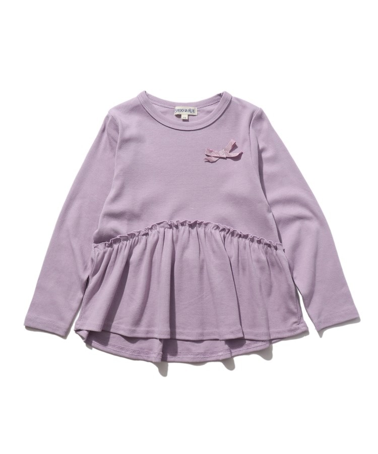 シューラルー /キッズ(SHOO・LA・RUE/Kids)の◆【100-140cm】ペプラム切替ロンT ライトパープル(081)