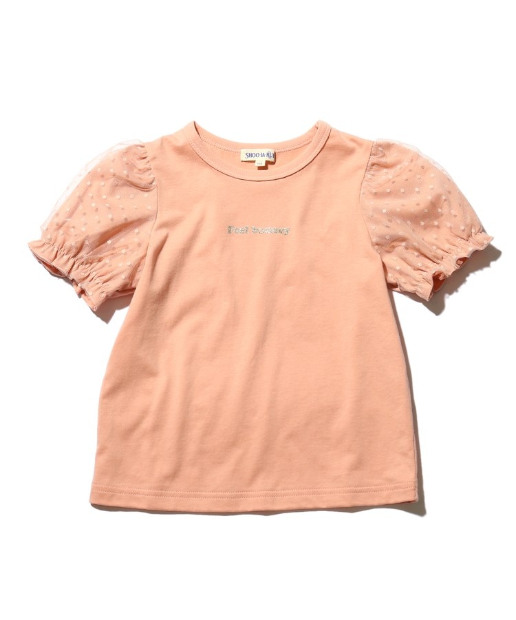 シューラルー /キッズ(SHOO・LA・RUE/Kids)の【100-140cm】チュールレイヤードパフ袖Tシャツ1